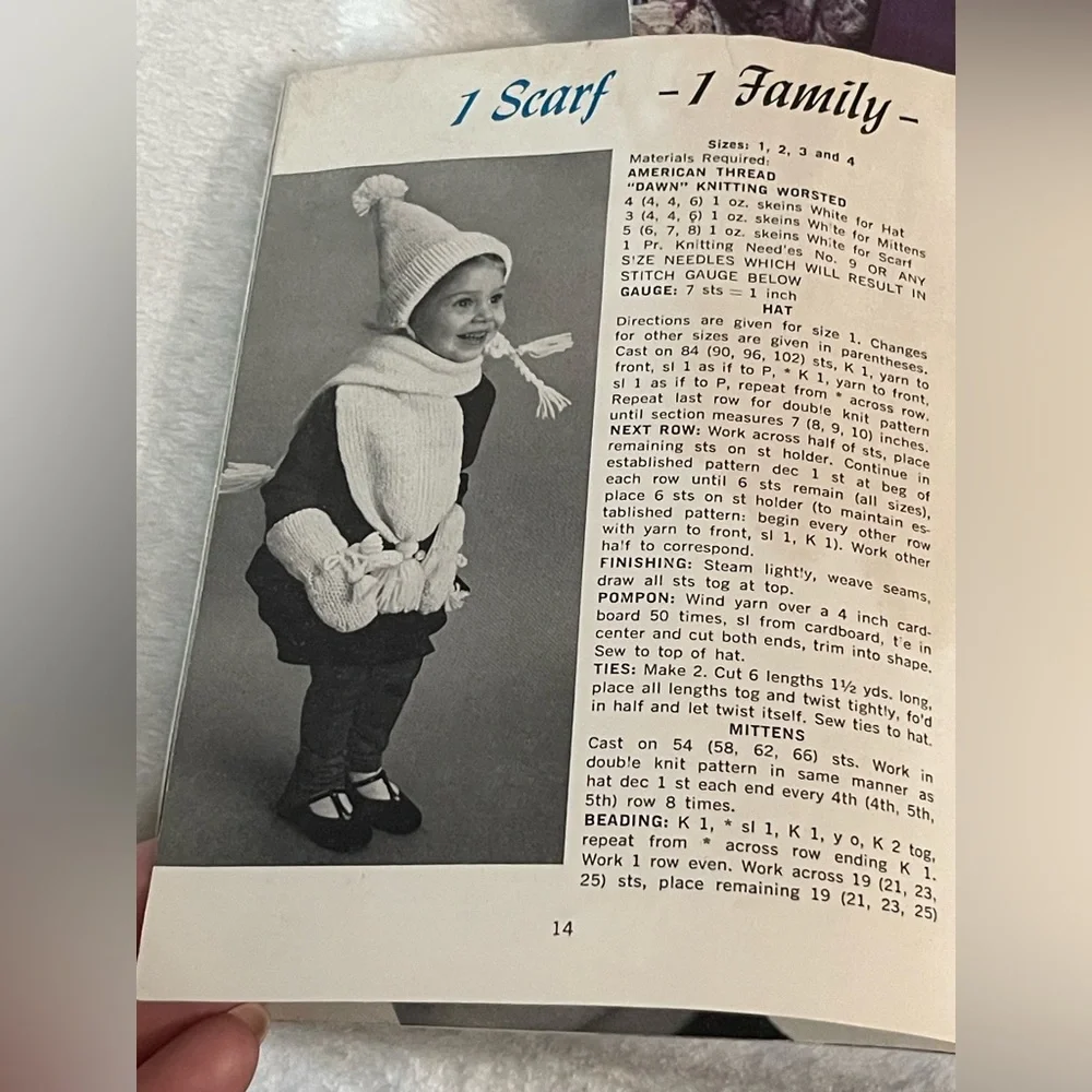 Three vintage magazines patterns for knitting and crochet